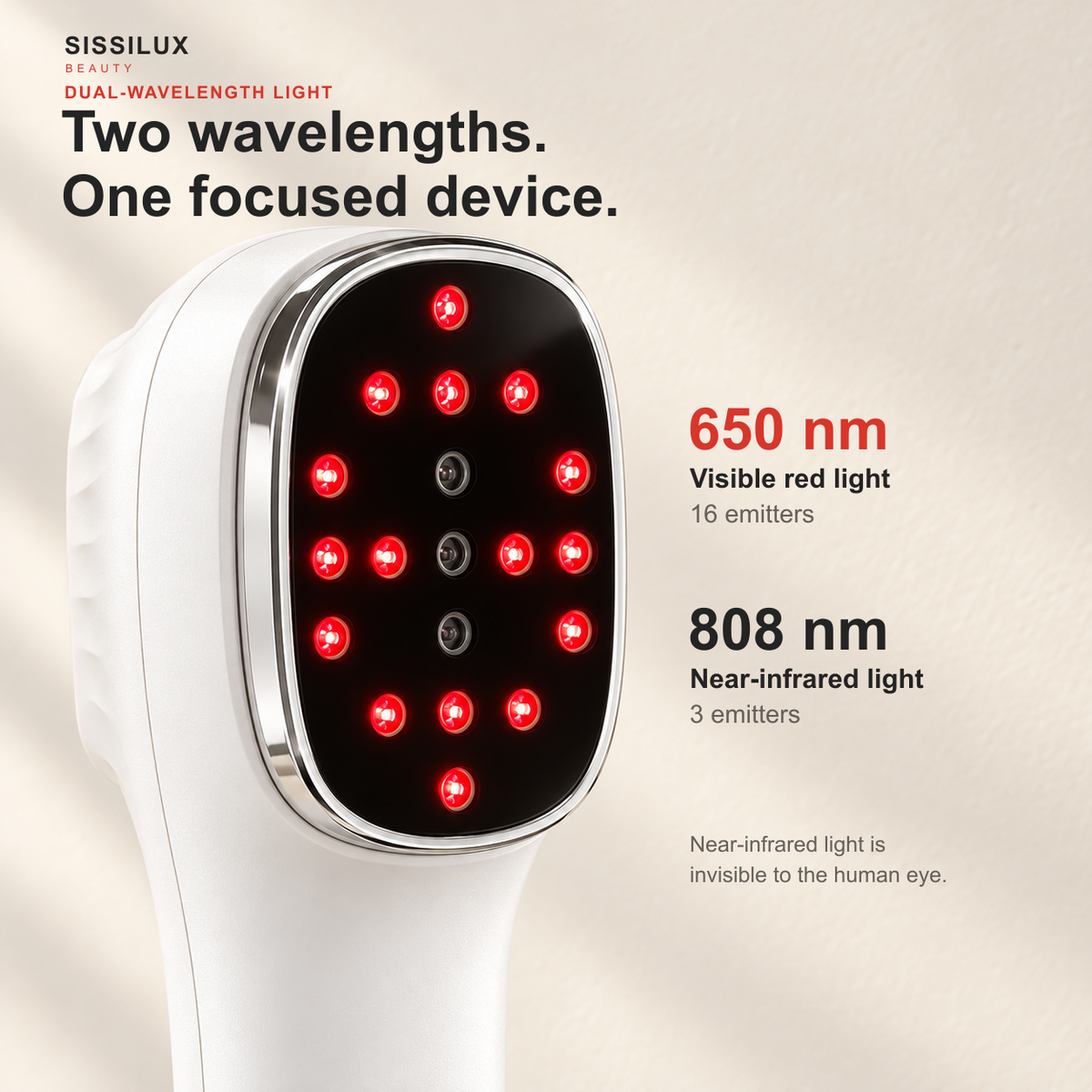 Handheld Red & Near-Infrared Laser Therapy Device with Stand