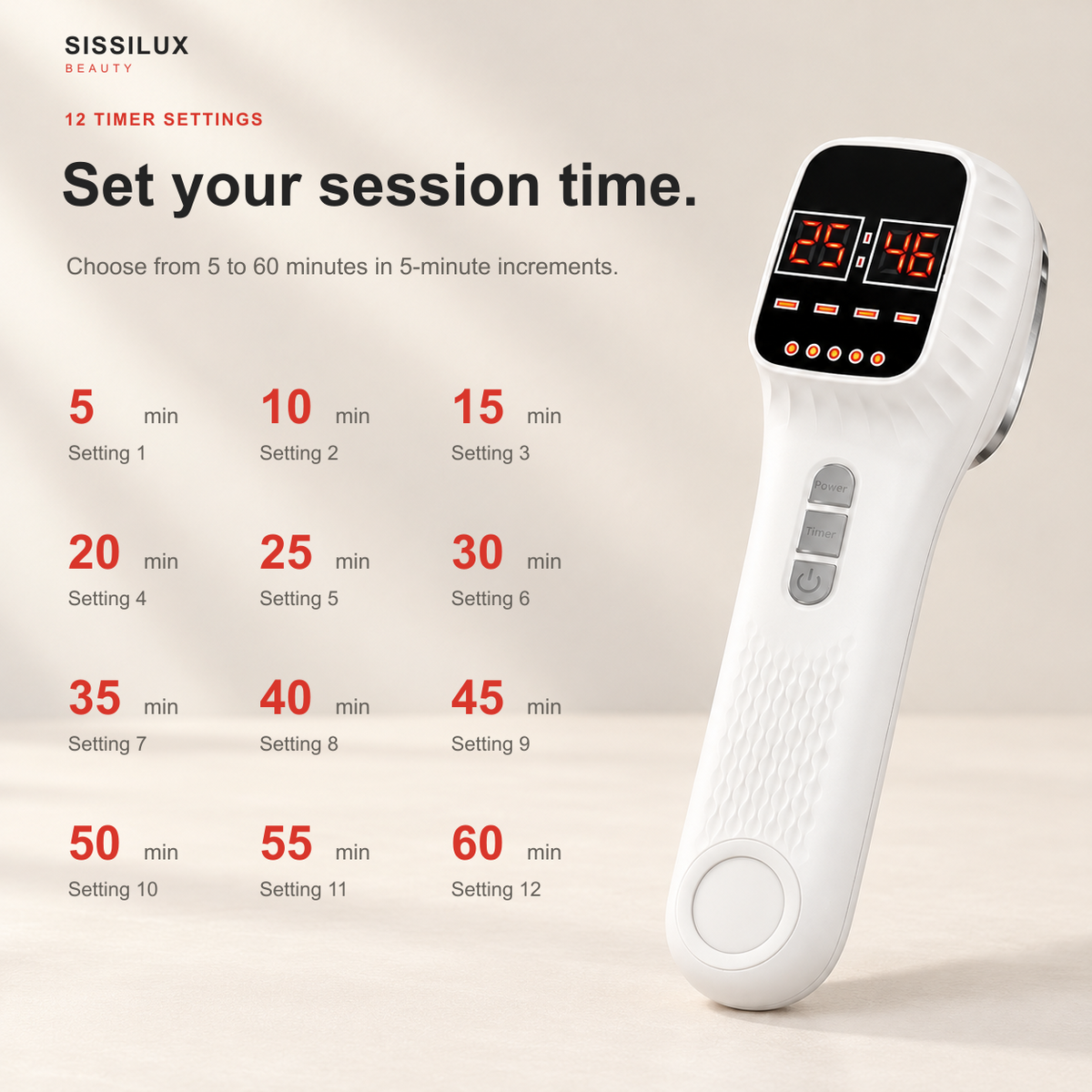 Handheld Red & Near-Infrared Laser Therapy Device with Stand