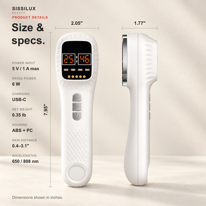 Handheld Red & Near-Infrared Laser Therapy Device with Stand