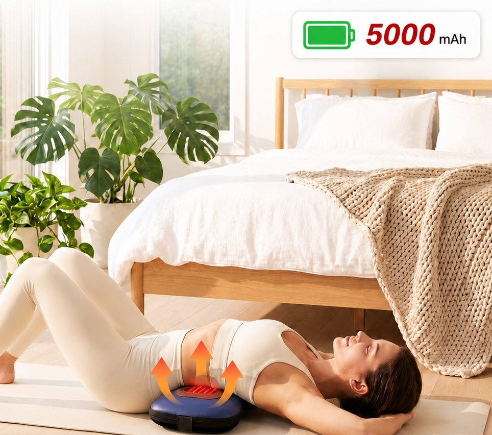 Sissilux 4-in-1 Red Light Lumbar Relief System with Airbag Lift, Heat & Vibration