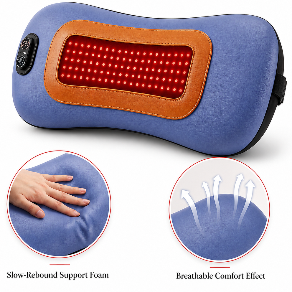 Sissilux 4-in-1 Red Light Lumbar Relief System with Airbag Lift, Heat & Vibration