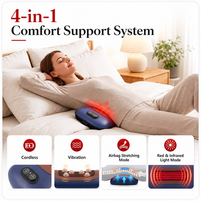 Sissilux 4-in-1 Red Light Lumbar Relief System with Airbag Lift, Heat & Vibration