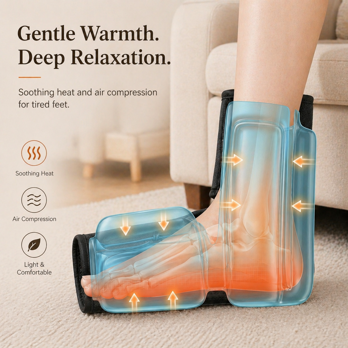 Sissilux AirFlow™ - Portable Compression Massager For Feet & Ankles