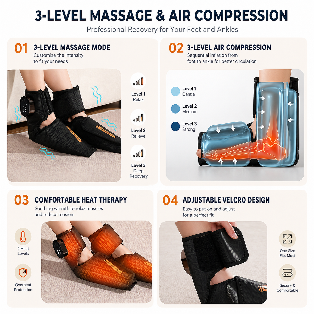 Sissilux AirFlow™ - Portable Compression Massager For Feet & Ankles